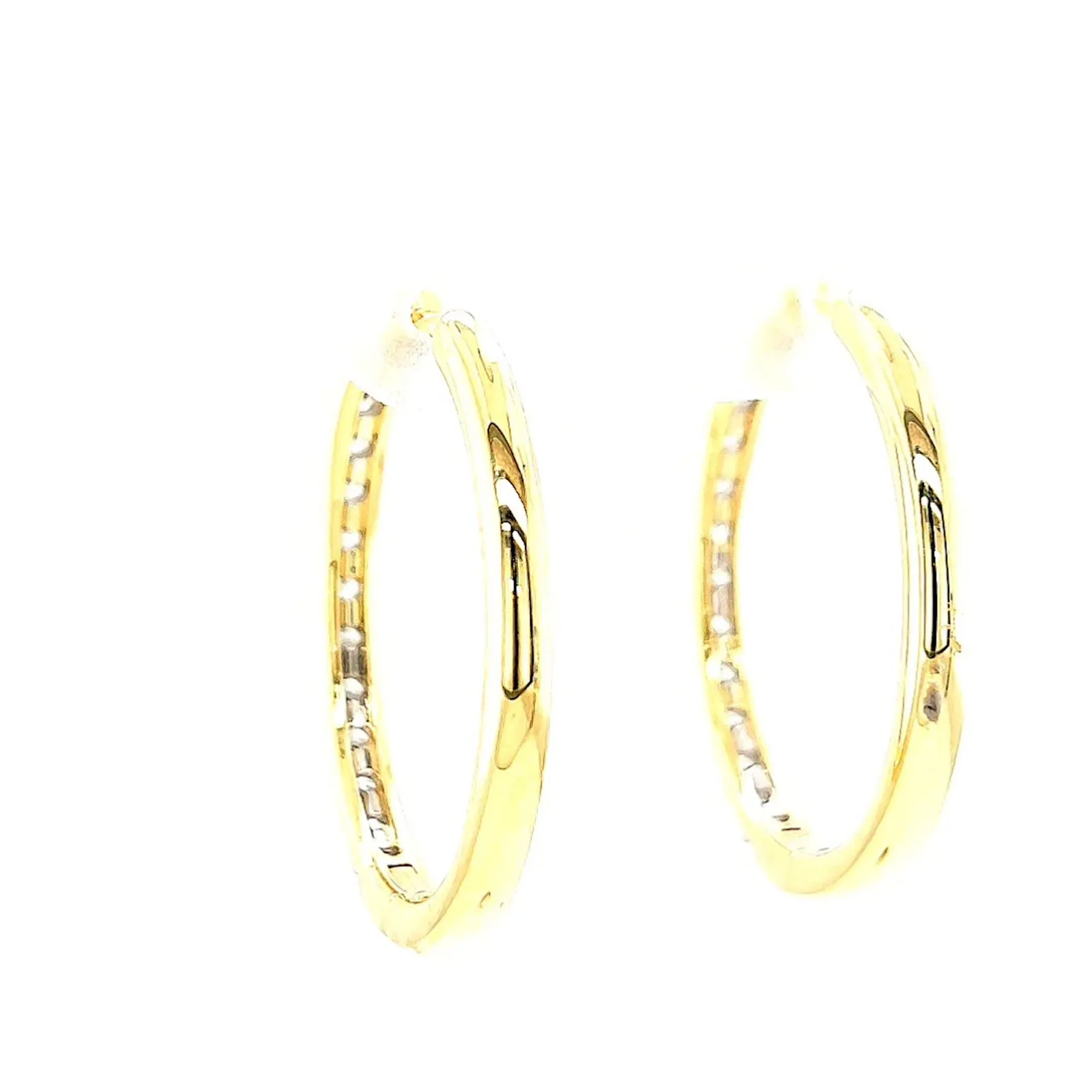 Celebration 9ct Yellow Gold Round Brilliant Cut 1 Carat tw of Lab Grown Diamonds Hoop Earrings