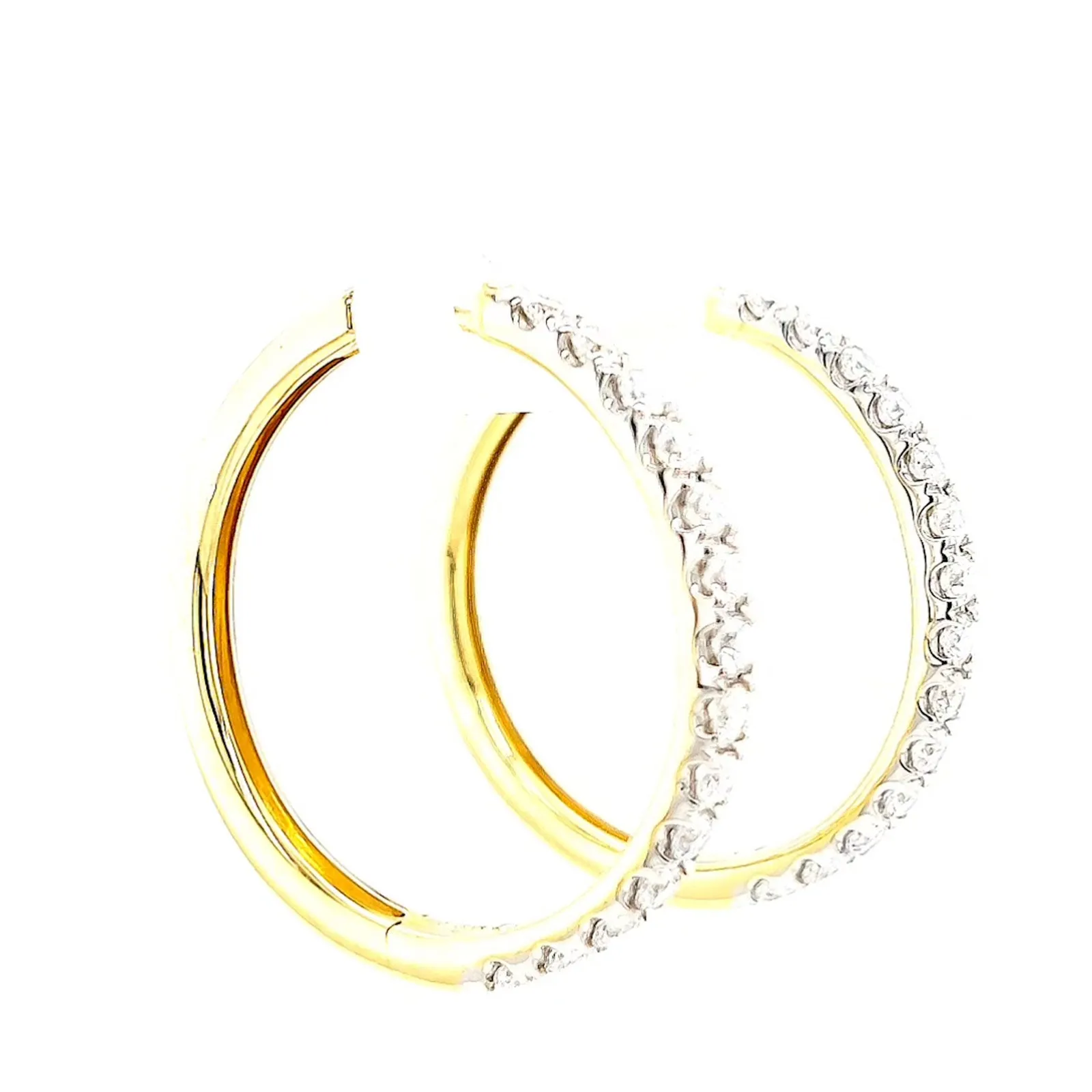 Celebration 9ct Yellow Gold Round Brilliant Cut 1 Carat tw of Lab Grown Diamonds Hoop Earrings