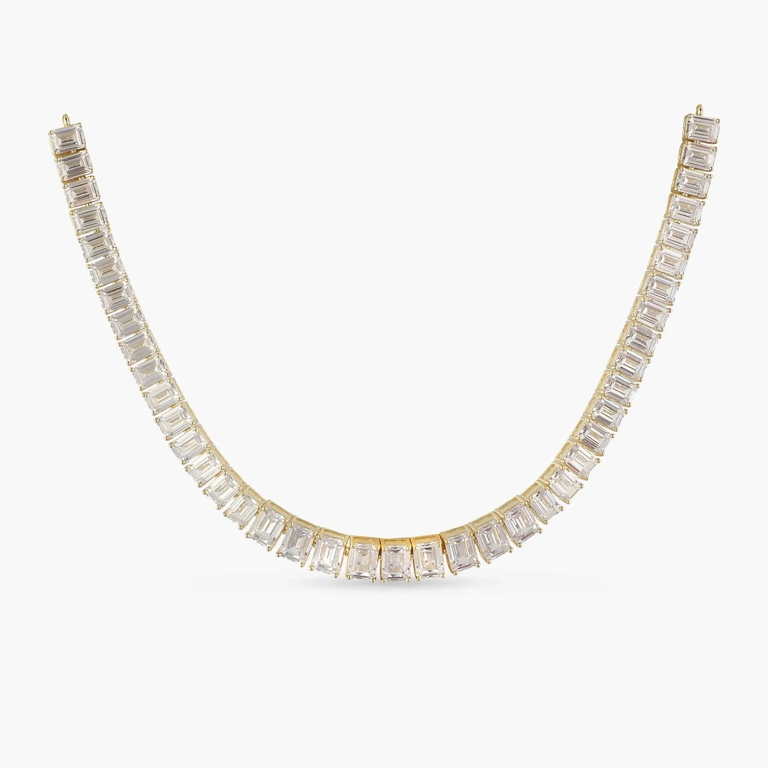 Celeste CZ Tennis Choker Silver Necklace