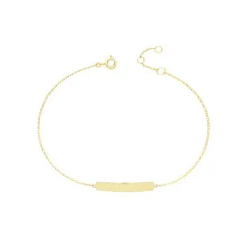 Chain Bracelet With Solid Yellow Gold