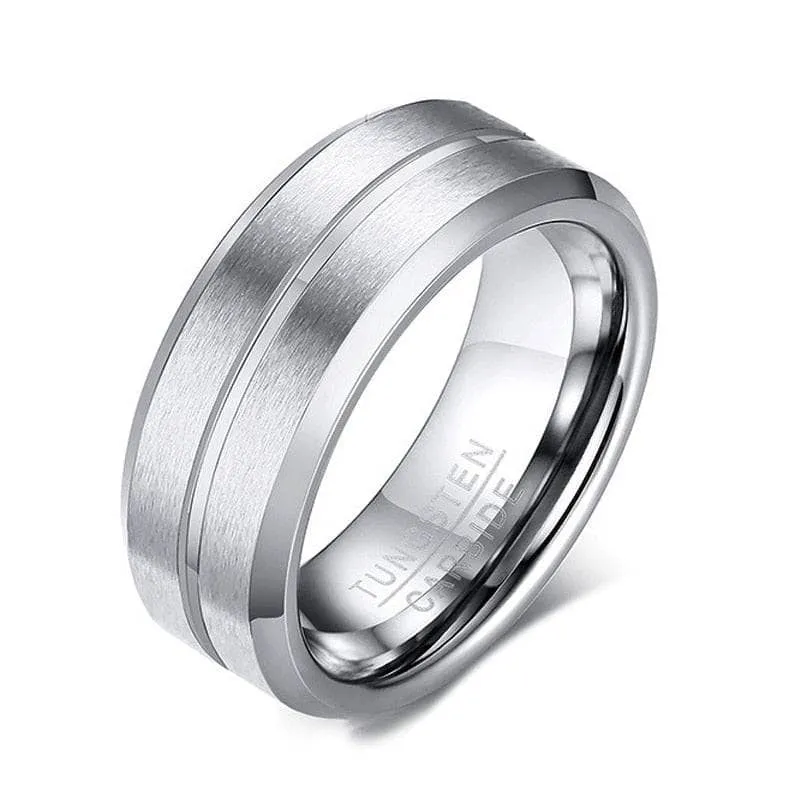 Classic Black Tungsten Men's Wedding Band