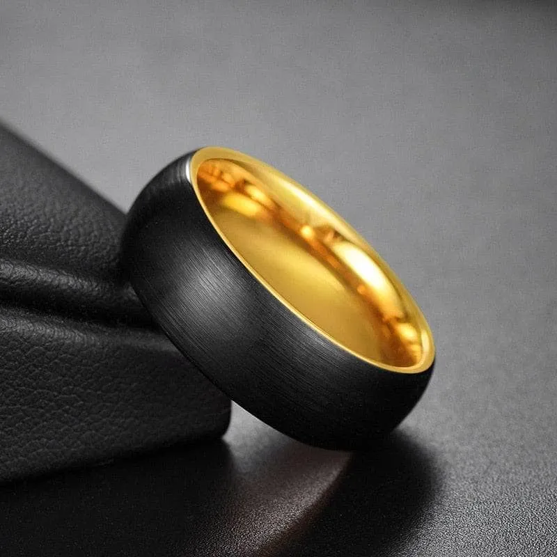 Classic Brushed Black Tungsten Men's Wedding Band