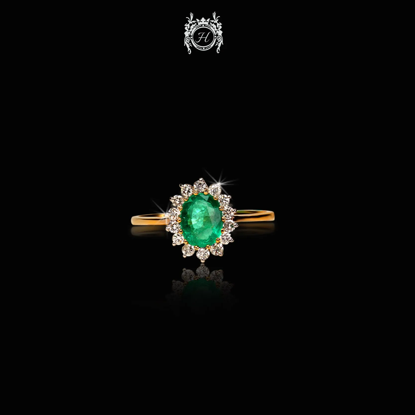 Classic Emerald with Diamonds