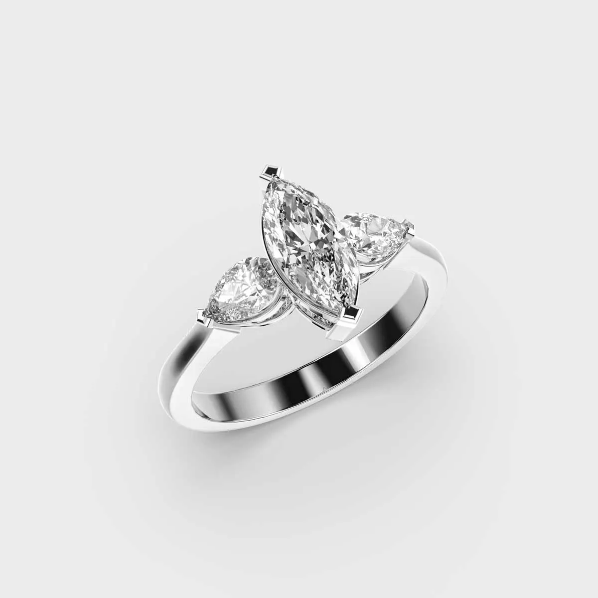 Classic Marquise Diamond Gold Ring