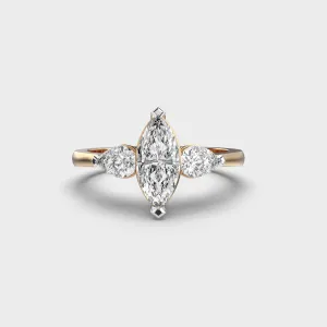 Classic Marquise Diamond Gold Ring