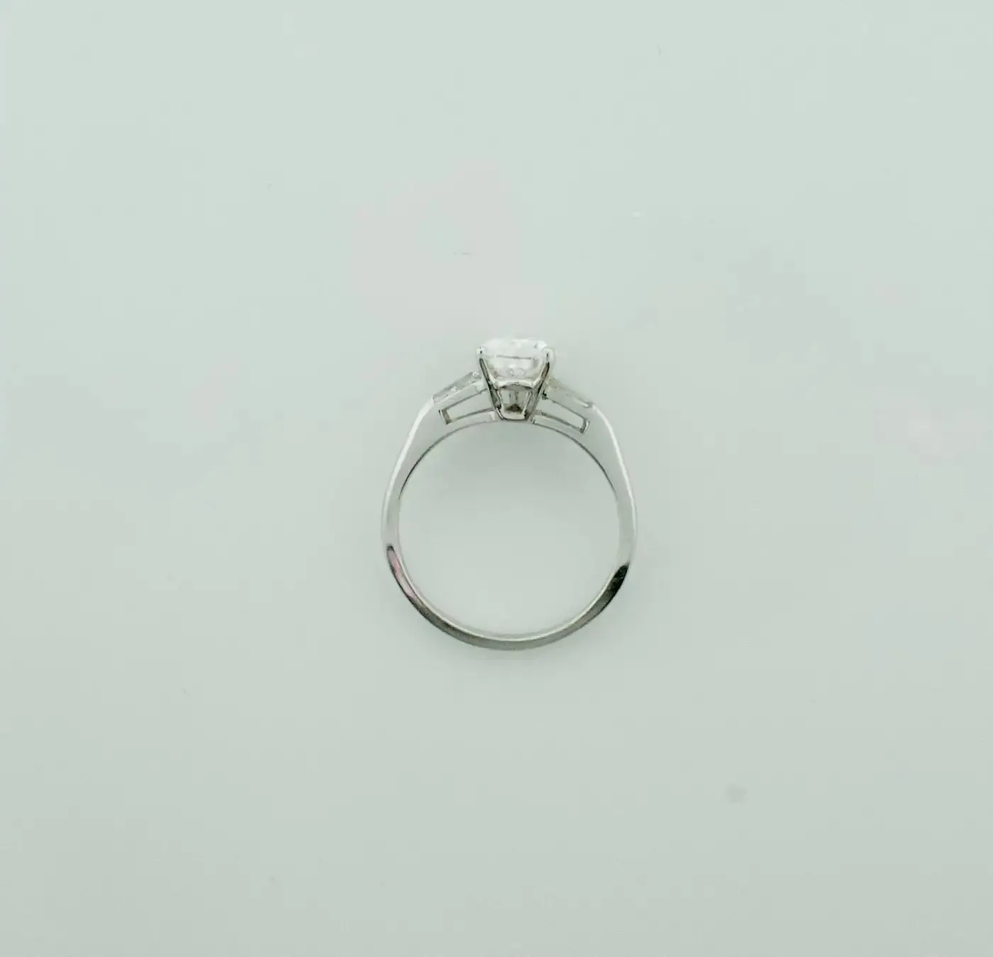 Classic Pear Shape Diamond Ring in Platinum 1.16 GIA F SI1