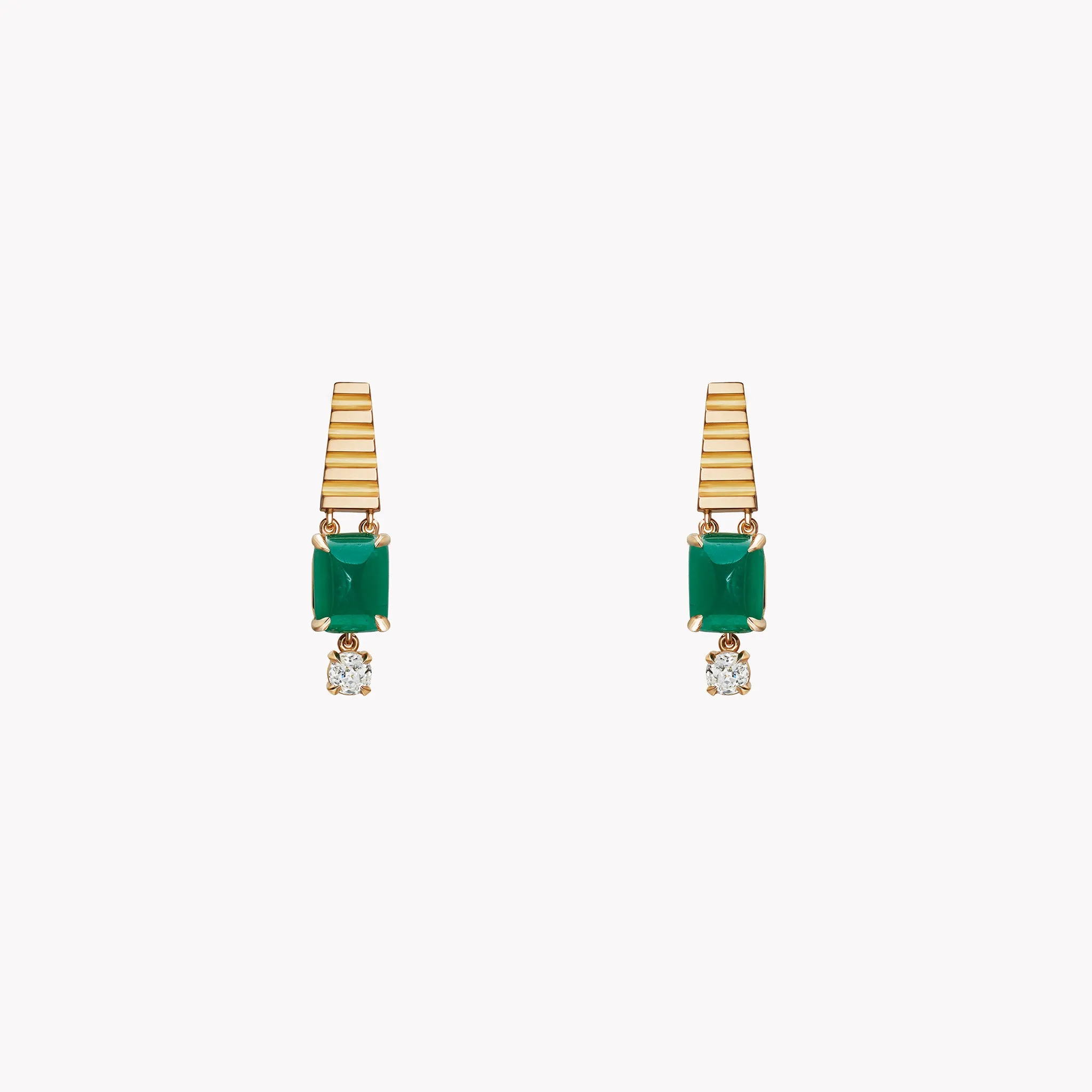 Colombian Emerald & Diamond Earrings