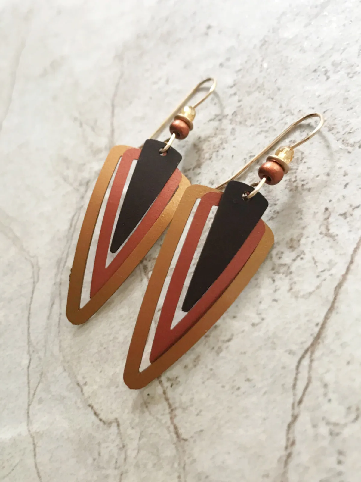 Copper Triangle Dangles by Adajio