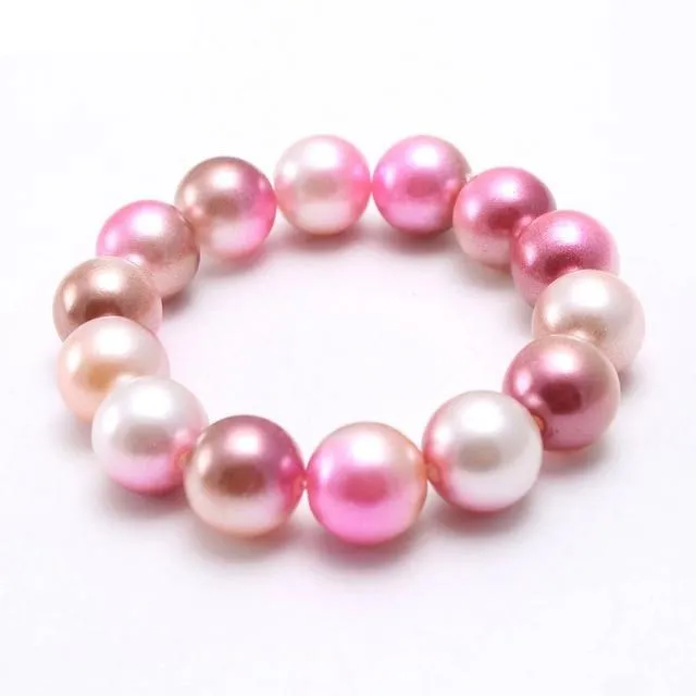 Cute Baby Girls Pearl Beads Bracelets