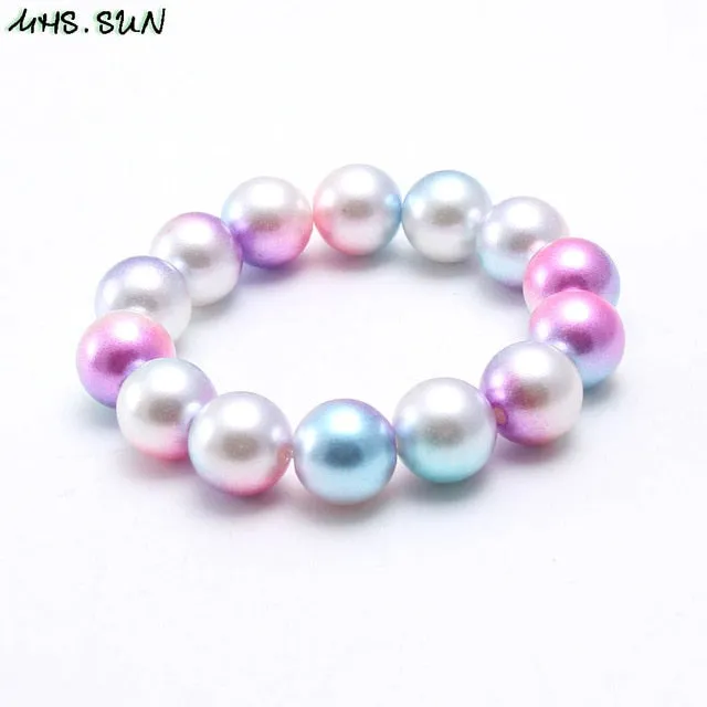 Cute Baby Girls Pearl Beads Bracelets