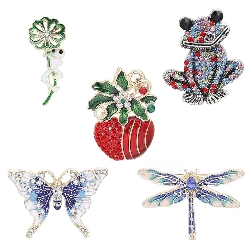 Cute Pin Animal Alloy Plating Inlay Artificial Diamond Unisex Brooches