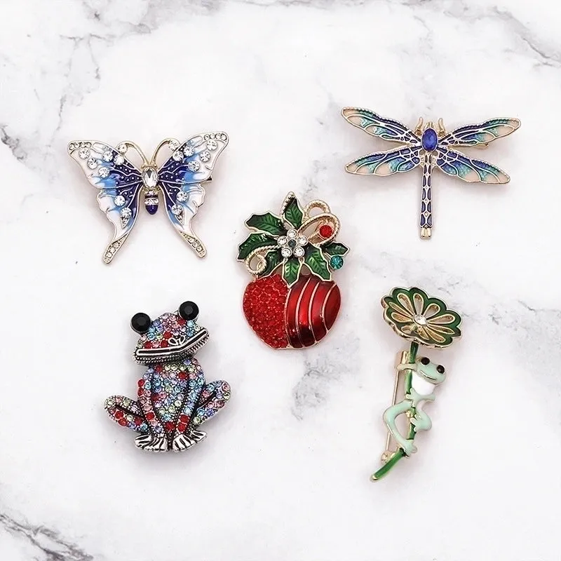 Cute Pin Animal Alloy Plating Inlay Artificial Diamond Unisex Brooches