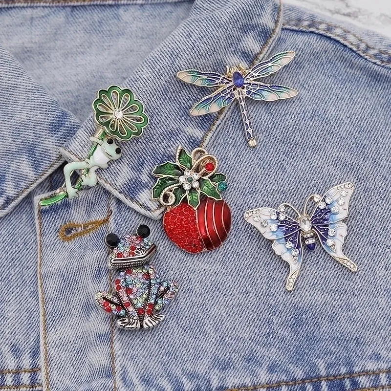 Cute Pin Animal Alloy Plating Inlay Artificial Diamond Unisex Brooches