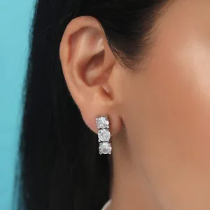 Dazzling Drops Rhodium Plated 925 Sterling Silver Earrings