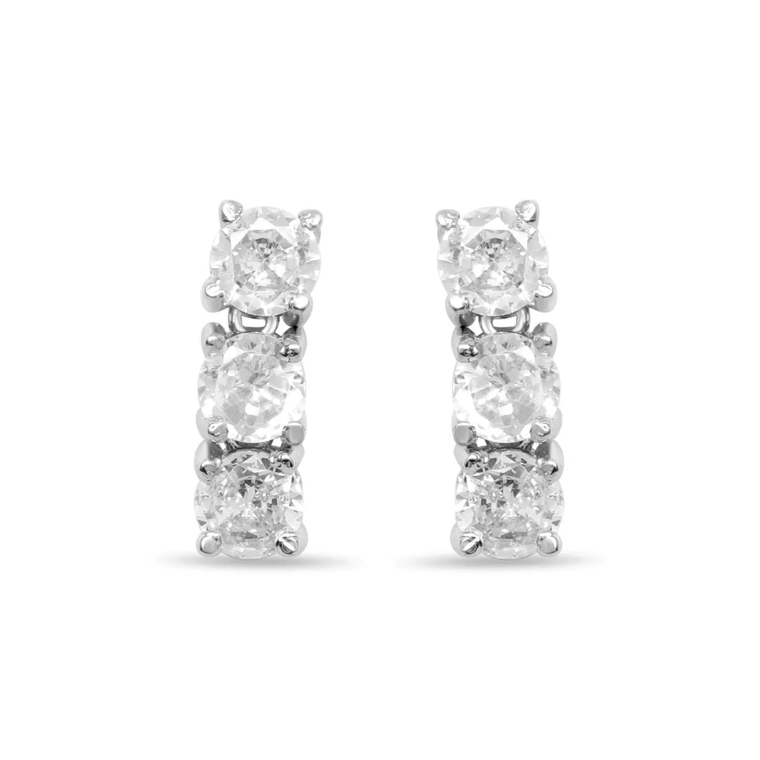 Dazzling Drops Rhodium Plated 925 Sterling Silver Earrings