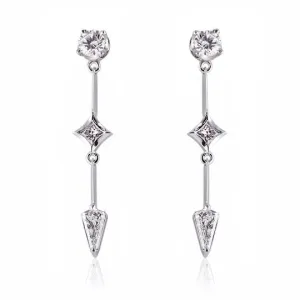 Diamond & White Gold Drop Earrings