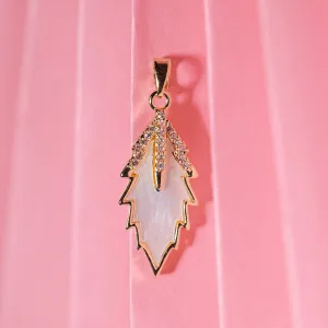 Diamond MOP Birch Leaf Charm Anti-Tarnish | Size: 28mm | 1PC