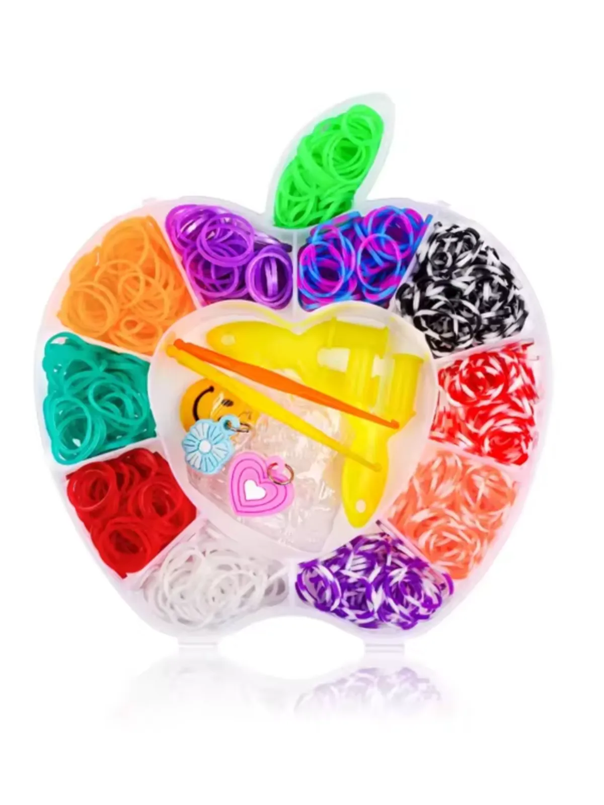 DIY Creative Colorful Loom Bands Apple Box Set