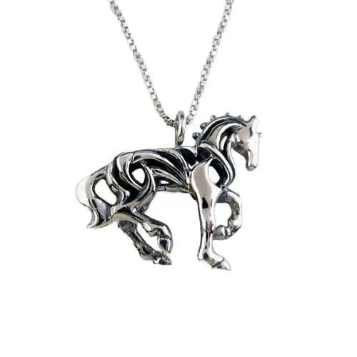 Dressage Piaffe Filigree Horse Necklace