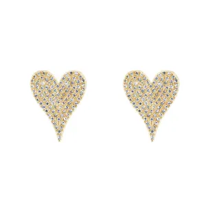 Effortless Elongated Heart Diamond Earrings