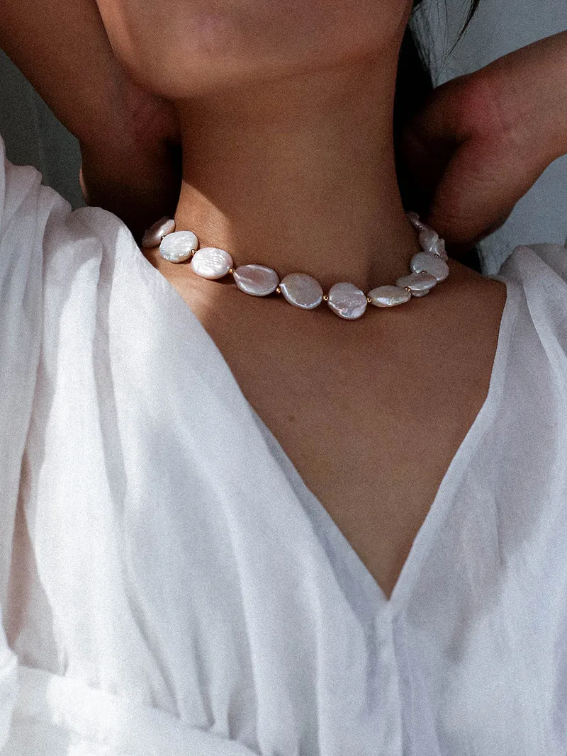 Elegant Rebellion Baroque Pearl Statement Necklace