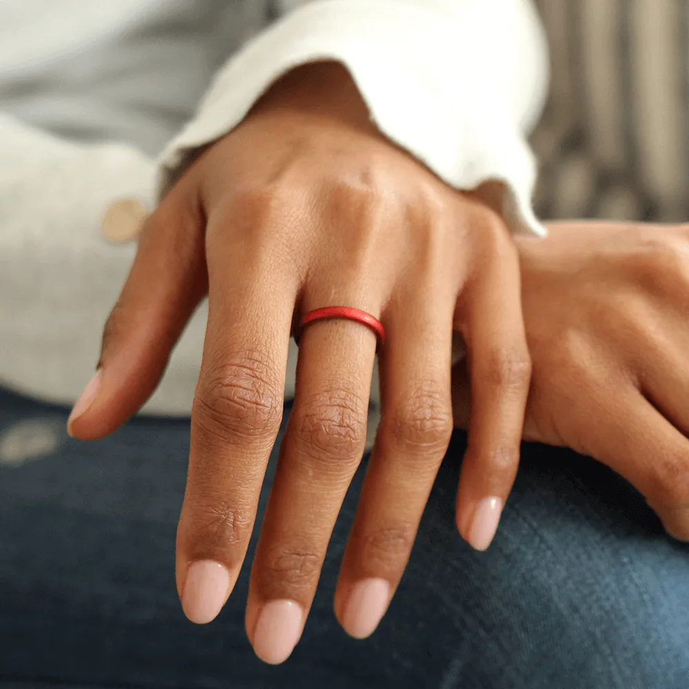 Elements Classic Halo Silicone Ring - Ruby