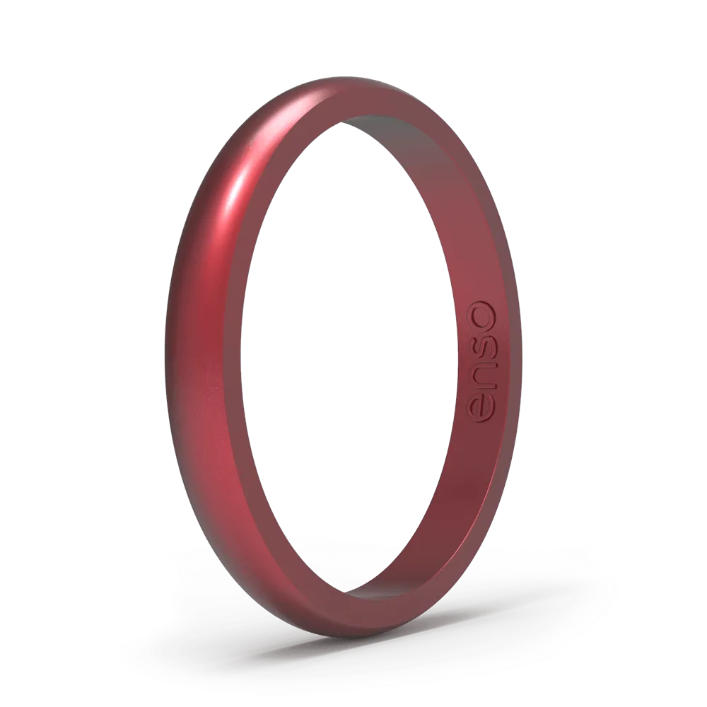 Elements Classic Halo Silicone Ring - Ruby