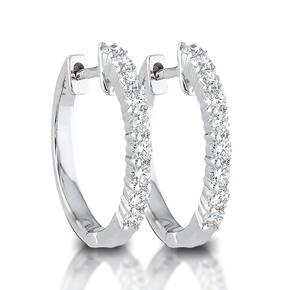 Eternal 0.53ct Diamond White Gold Earrings