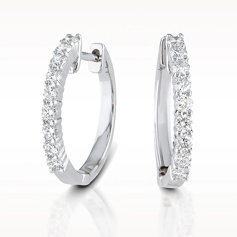 Eternal 0.53ct Diamond White Gold Earrings