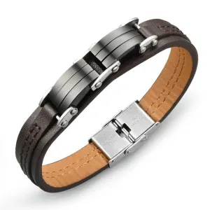 Fashion jewelry Genuine PU leather Black Men Classical bracelets Personality gifts for man creative accessories