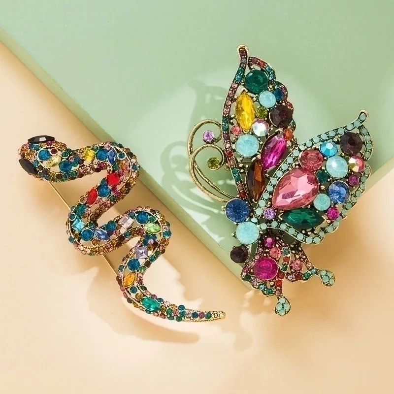 Fashion Pin Animal Alloy Diamond Artificial Gemstones Women'S Brooches