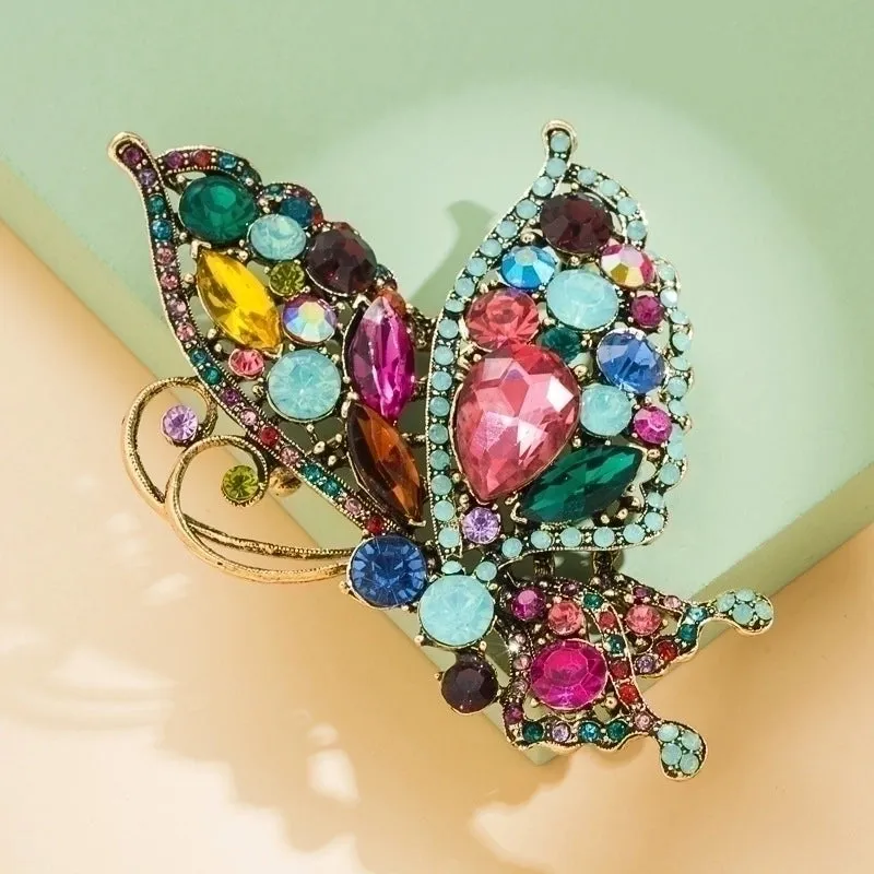 Fashion Pin Animal Alloy Diamond Artificial Gemstones Women'S Brooches