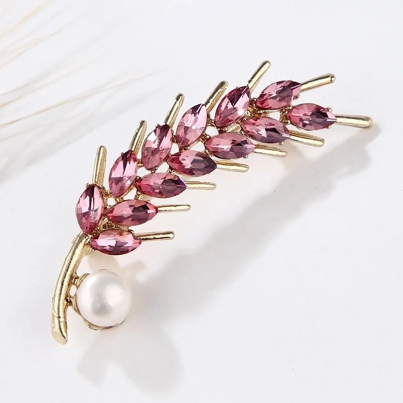 Fashion Pin Flamingo Butterfly Shell Alloy Inlay Artificial Diamond Women'S Brooches