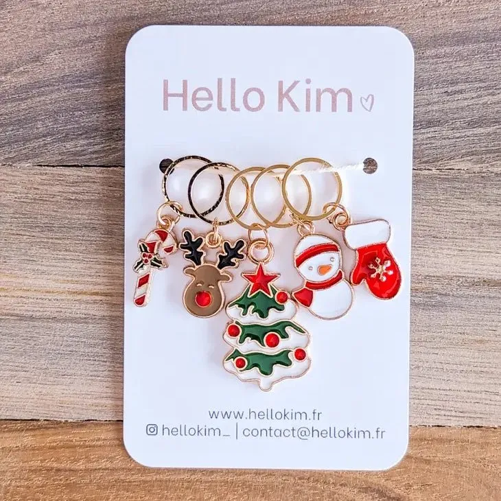 Festive Stitch Markers | Hello Kim