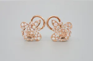 'Fleur De Lys' Earrings in Rose Gold