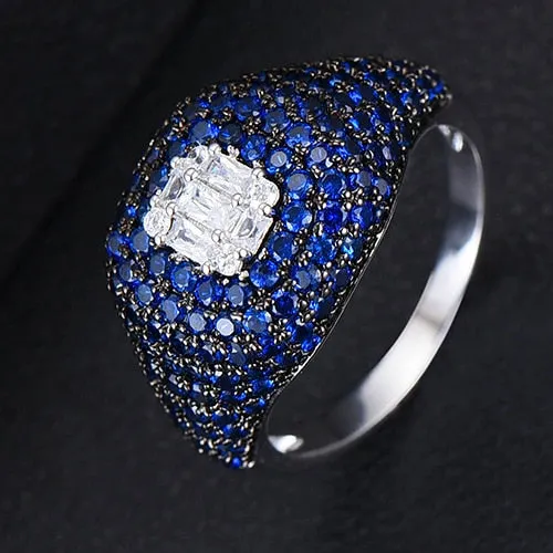 GODKI New Collection Trendy Heart AAA Cubic Zircon Stackable Chic Ring For Women Wedding DUBAI Bridal Statement Finger Ring 2019