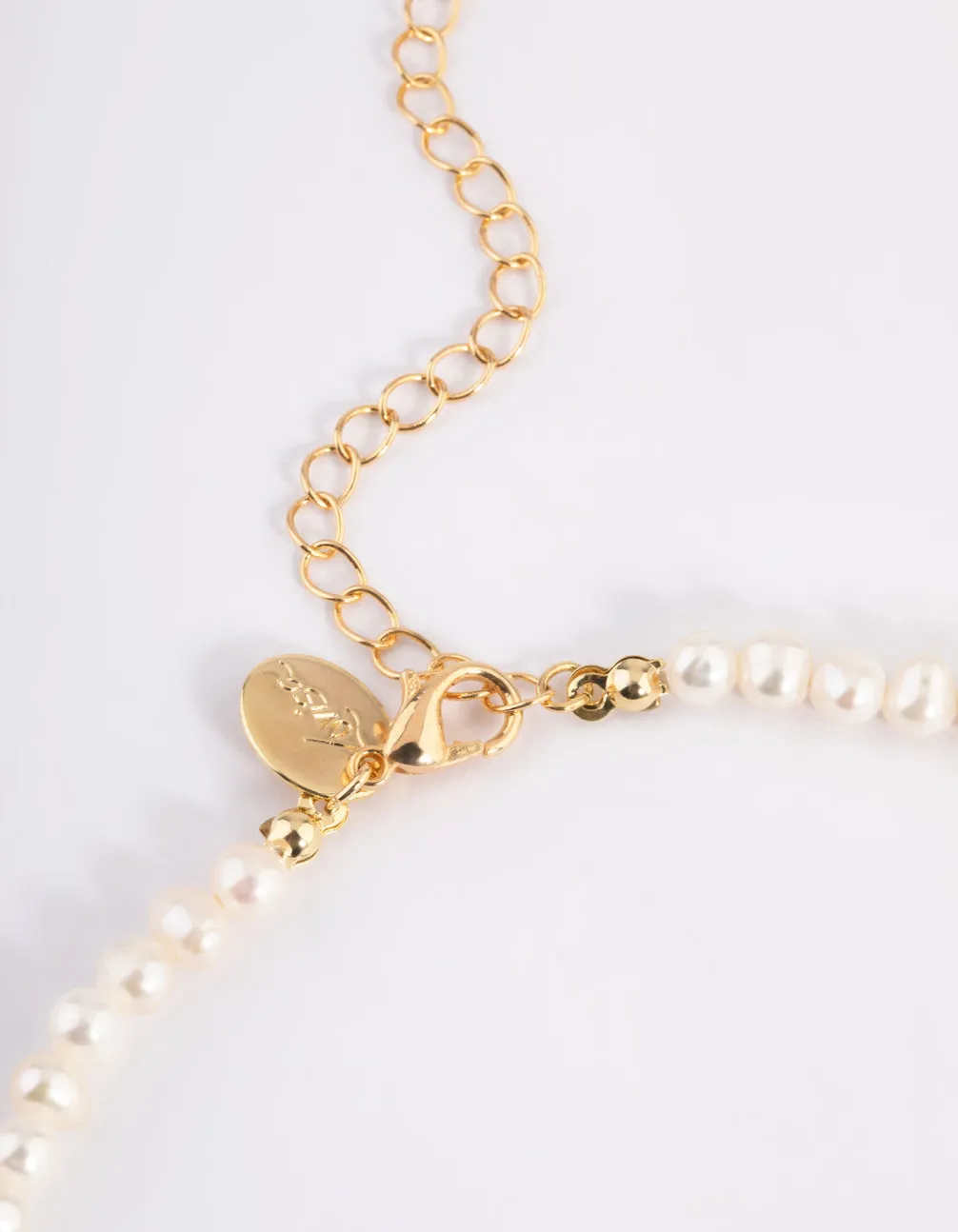 Gold Plated Gradual Freshwater Pearl Necklace