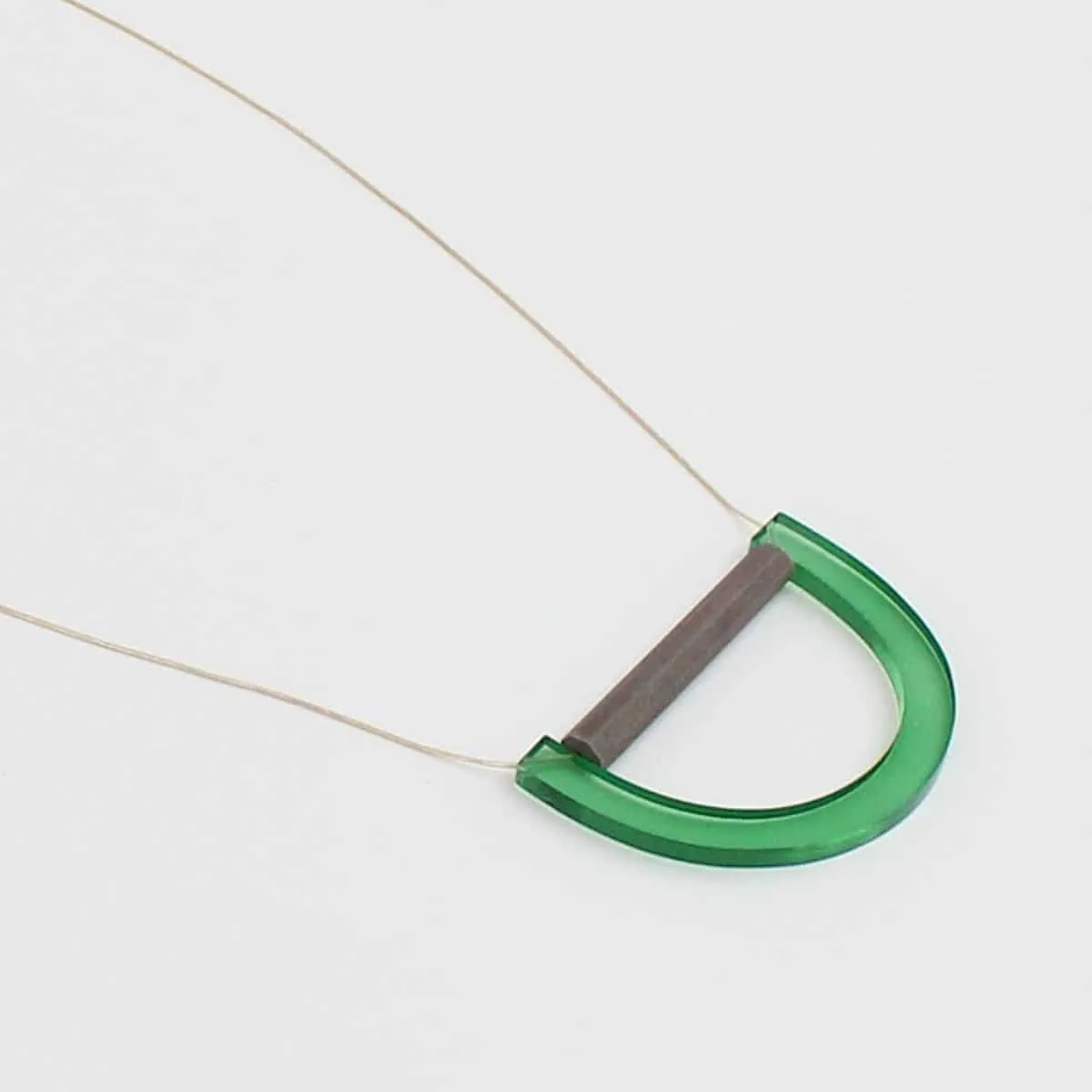 Green Crescent Hallie Necklace