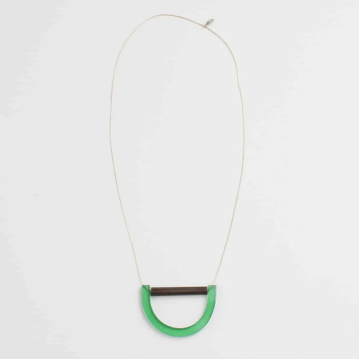 Green Crescent Hallie Necklace