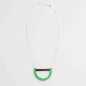 Green Crescent Hallie Necklace