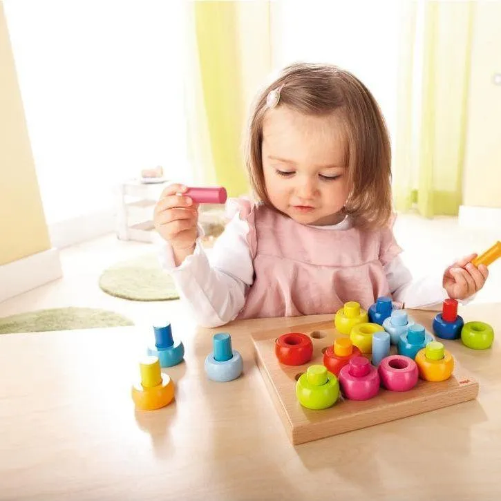 Haba Rainbow Whirls Pegging Game