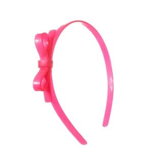 Headbands | Thin Bow- Neon Pink | Lilies and Roses NY