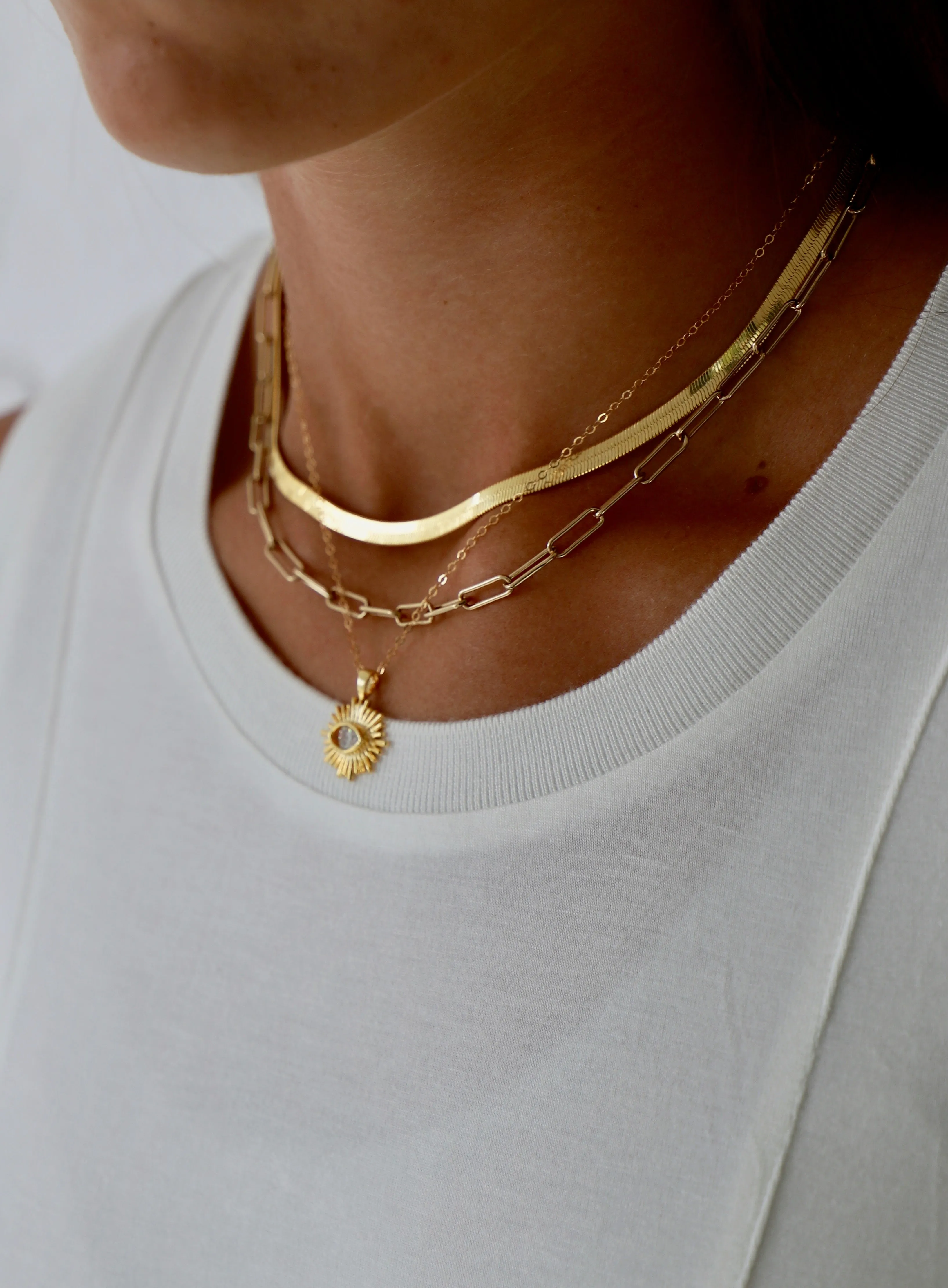 HERRINGBONE CHAIN NECKLACE