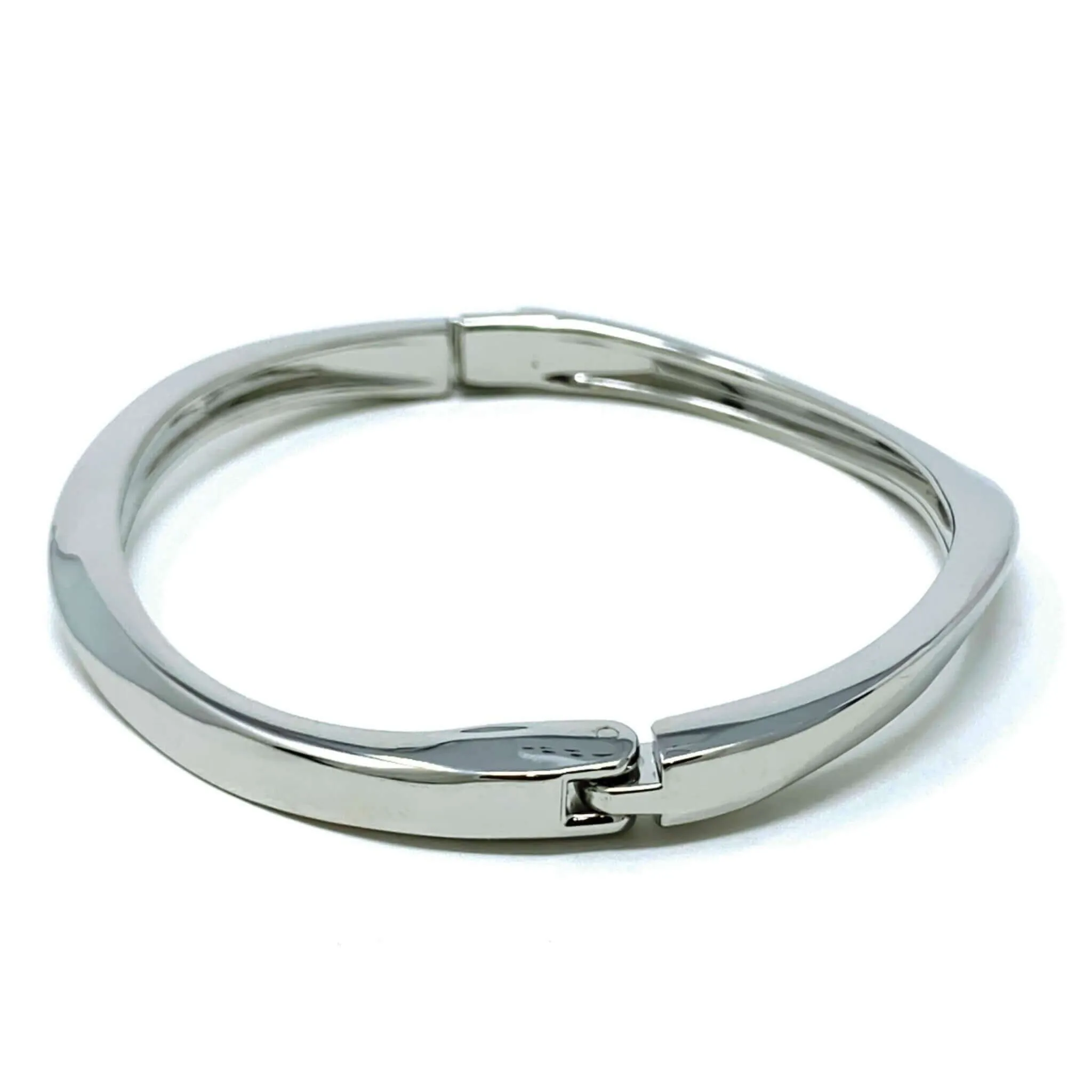 Hinged Silver Bangle Bracelet