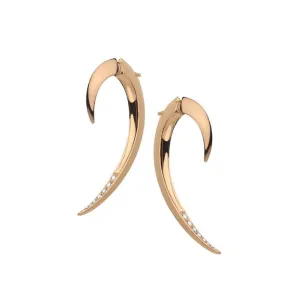 Hook Earrings - Rose Gold Vermeil & Diamond