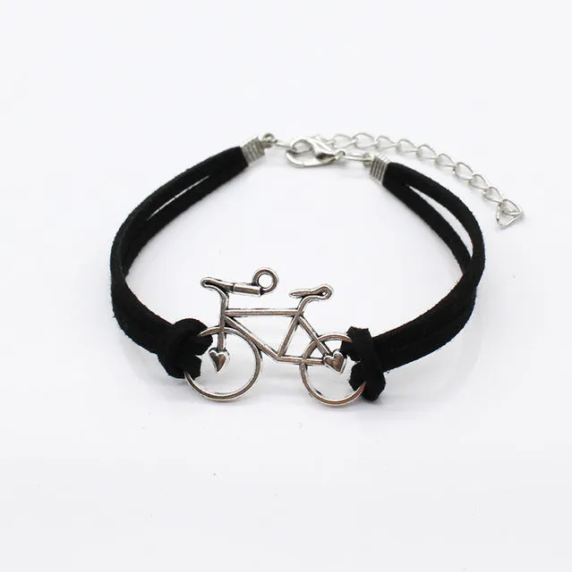 Hot sale Tree of Life Leather charm Bracelets Bangle Black Rope chain anchor bike OWL cross Heart Jewelry For unisex men Women