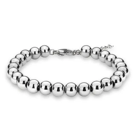 Hot Trendy Silver/Rose/18K Gold Filled 316L Stainless Steel Beads Bracelets Female Women Bangles Wholesale Jewelry Factory Price