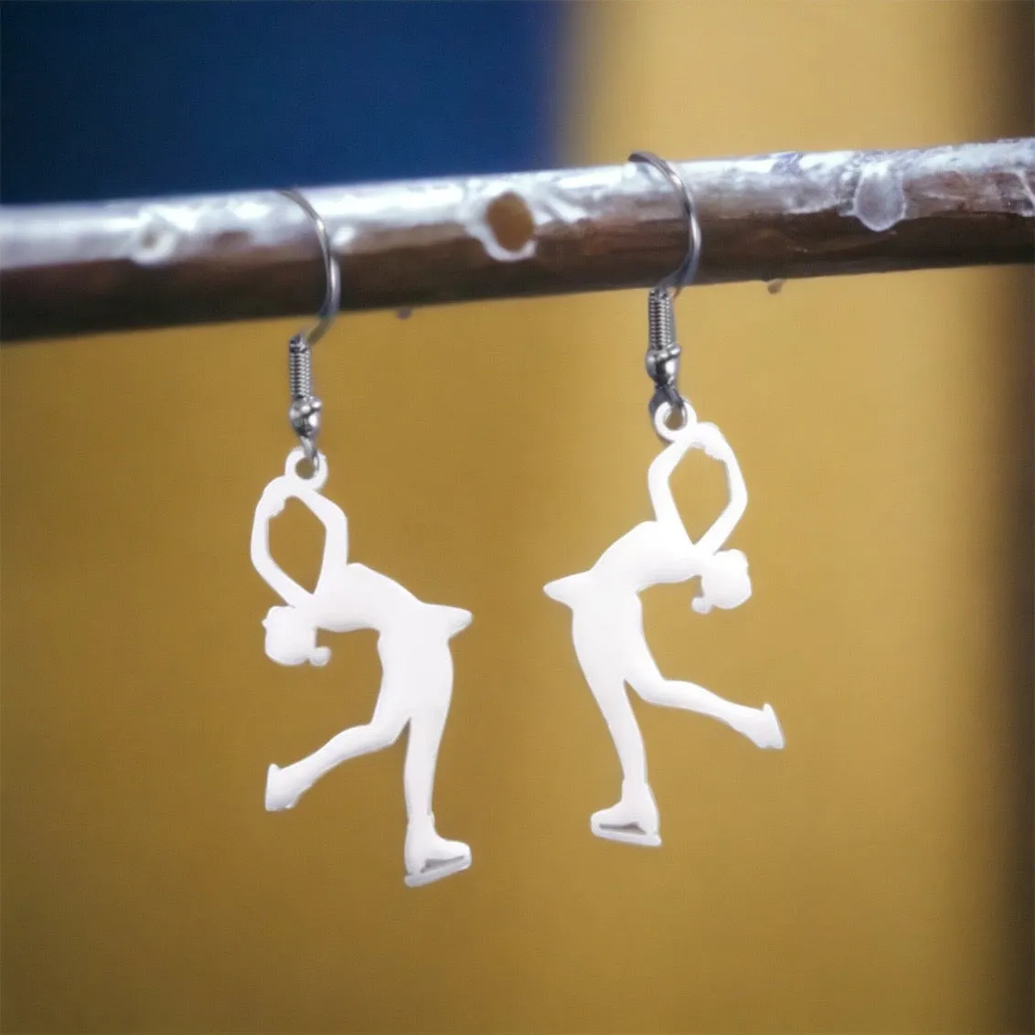 Ice Skater Earrings - Ice Skating Earrings, Dance Earrings, Ice Skates, Dancer Jewelry, Dance Teacher, Gymnastics Earrings, Ice Princess