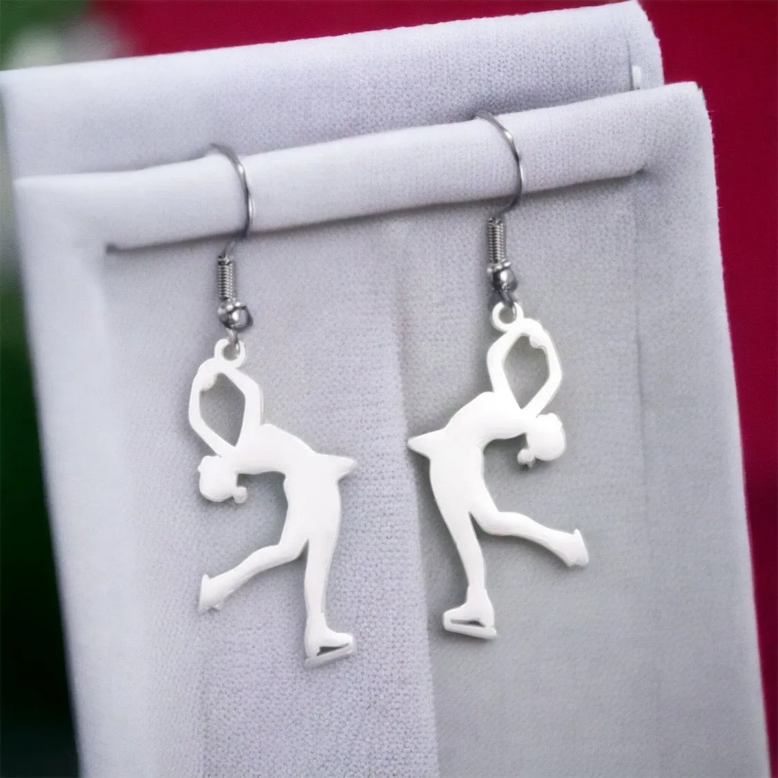 Ice Skater Earrings - Ice Skating Earrings, Dance Earrings, Ice Skates, Dancer Jewelry, Dance Teacher, Gymnastics Earrings, Ice Princess