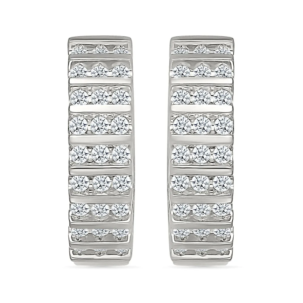 Ilafia Diamond Hoops Earring